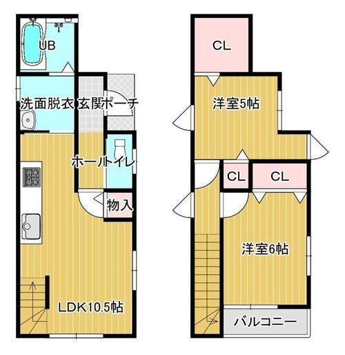 【間取り】
2LDKの間取りです