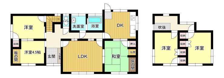 【間取り】
部屋数が豊富な4LDKで、ファミリーにもおすすめの間取りです。