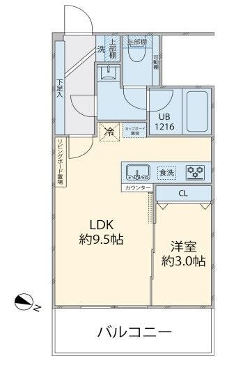 【間取り】
江戸川区の東小岩6丁目の秀和小岩レジデンスの間取りです。