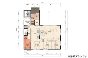 【間取り図】
3LDKの平屋です！
広々LDK17帖を中心に、家族が集まりやすいゆとりのある間取りです。