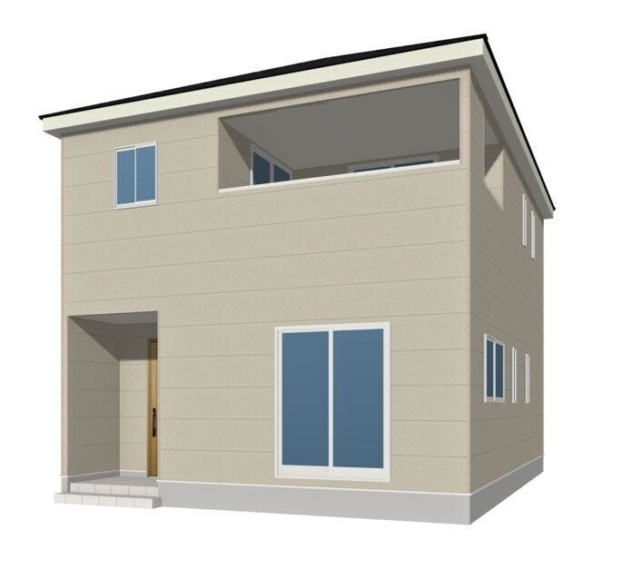 【外観】
2号棟 スタイリッシュで洗練された佇まいの新築デザイン住宅。採光や通風を考慮した設計で、日々の暮らしを明るく心地よく彩ります。