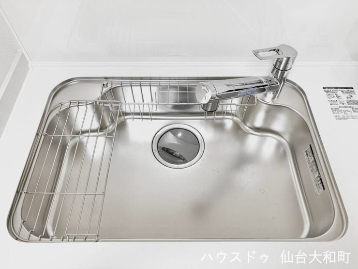 お手入れしやすいステンレスシンク