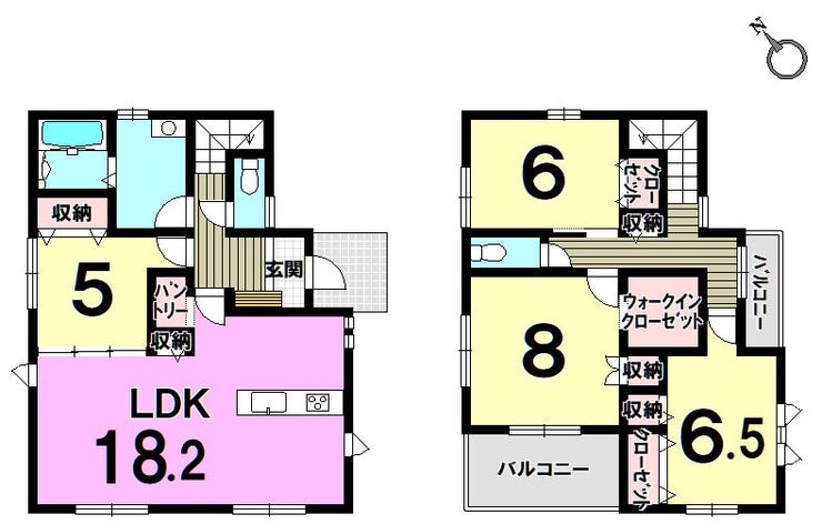 【間取り】
◆駐車スペース4台分。お車の出し入れしやすい並列駐車◆桜原小学校まで歩4分