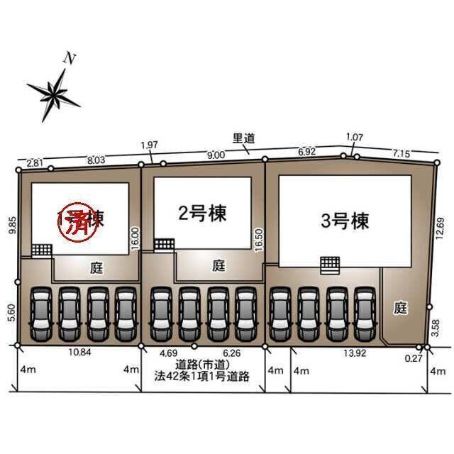 ■3号棟・車4台駐車可能■