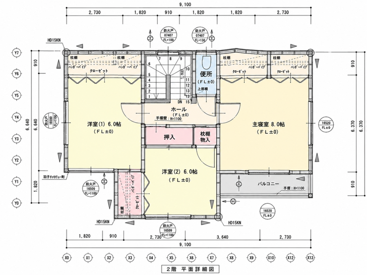 2Fの間取り図です。