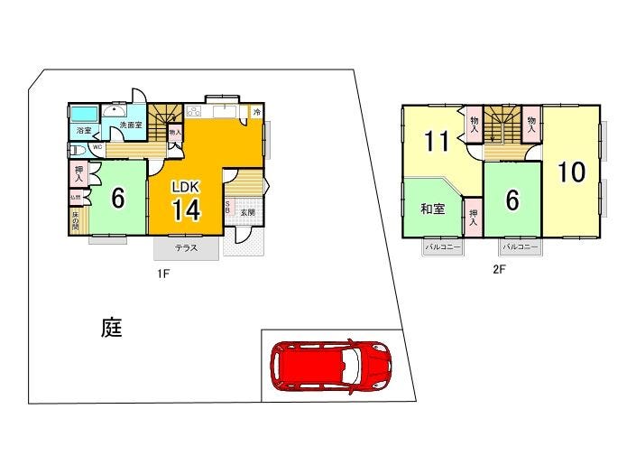 【間取り】
◆洋室10帖超が2部屋!
広々とした洋室は、子ども部屋や主寝室にもぴったり♪家族それぞれがゆったり過ごせる4LDKです!