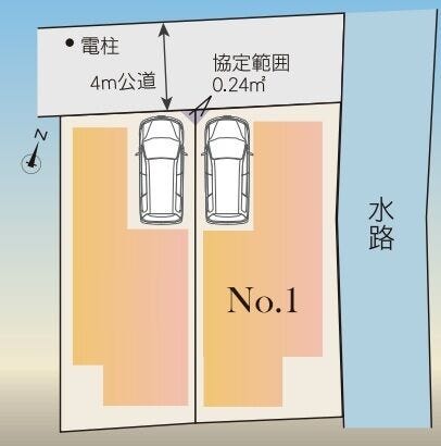 【区画図】
車2台駐車可能♪