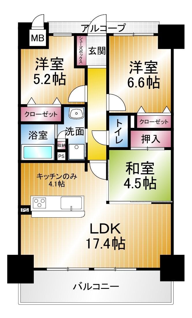 【間取り】
現況と異なる場合は現況優先といたします。