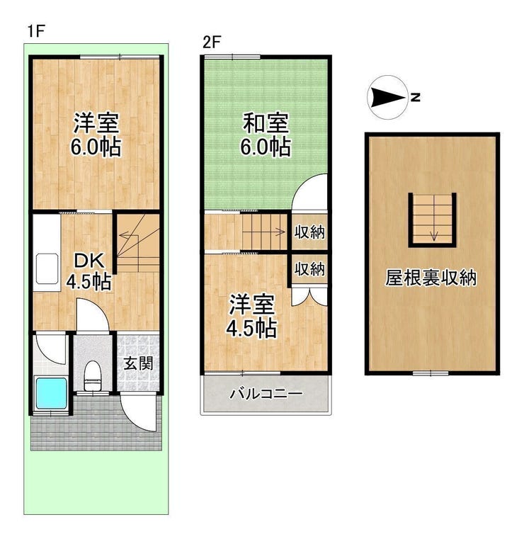 【間取り】
◆2階建て◆3DK◆土地面積29.09㎡◆建物面積38.13㎡