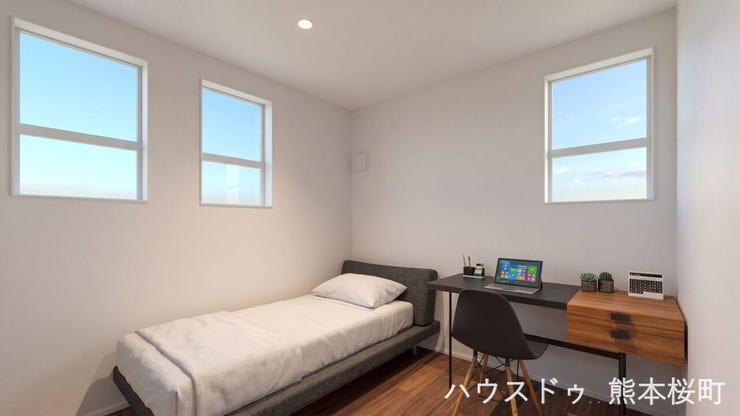 ■2階5帖洋室②■寝室、書斎、趣味の部屋。家族の成長やライフスタイルに合わせ、様々な使い方ができる快適な空間です。※パースはイメージ図です。現況を優先とします。家具・家電はついていません。