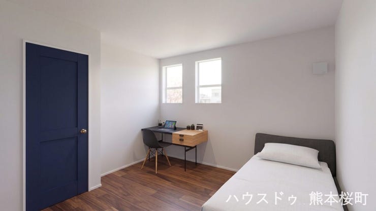 ■2階4.3帖洋室■寝室、書斎、趣味の部屋。家族の成長やライフスタイルに合わせ、様々な使い方ができる快適な空間です。※パースはイメージ図です。現況を優先とします。家具・家電はついていません。