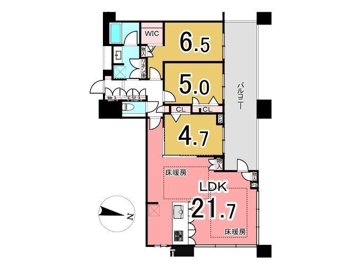 【間取り】
《間取り》83.50㎡の3LDK
