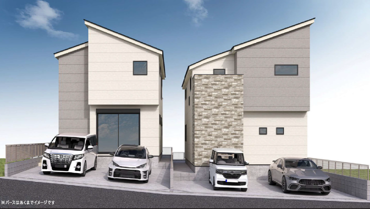 【Exterior】落ち着きのあるシンプルな外観で、長く愛せる住まいに仕上がっています。