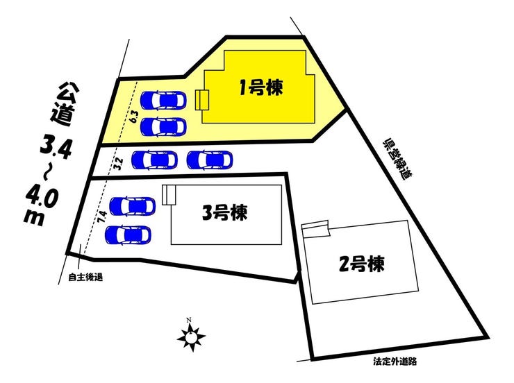【区画図】
【区画図】1号棟