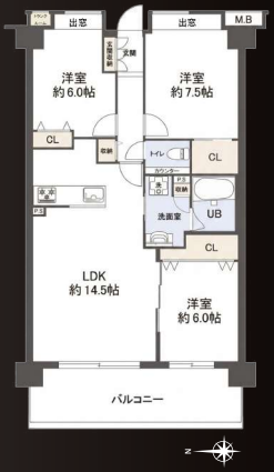 【間取り】
※図面と現況が異なる場合は現況優先致します。