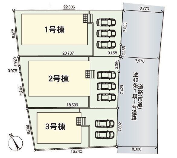 【2026年9月下旬完成予定】南東側公道に面した全3区画の新築分譲地!前面道路幅約7.98mで日当り良好な敷地レイアウトです。西牟田小学校徒歩5分。詳細資料のお渡しも気軽にご連絡ください