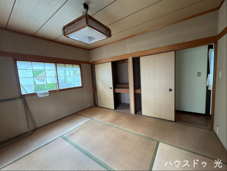2階の和室は収納も多くお布団などの収納場所を確保できます。