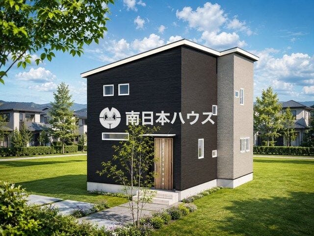 【外観】
※掲載の外観パースは図面を基に作成した完成イメージです。建物の形状・色・仕様・外構・植栽・周辺環境等は、実際とは異なる場合があります。