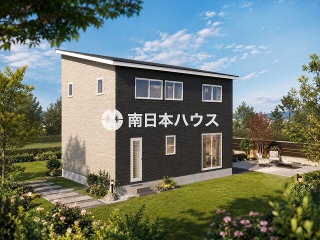 ※掲載の外観パースは図面を基に作成した完成イメージです。建物の形状・色・仕様・外構・植栽・周辺環境等は、実際とは異なる場合があります。