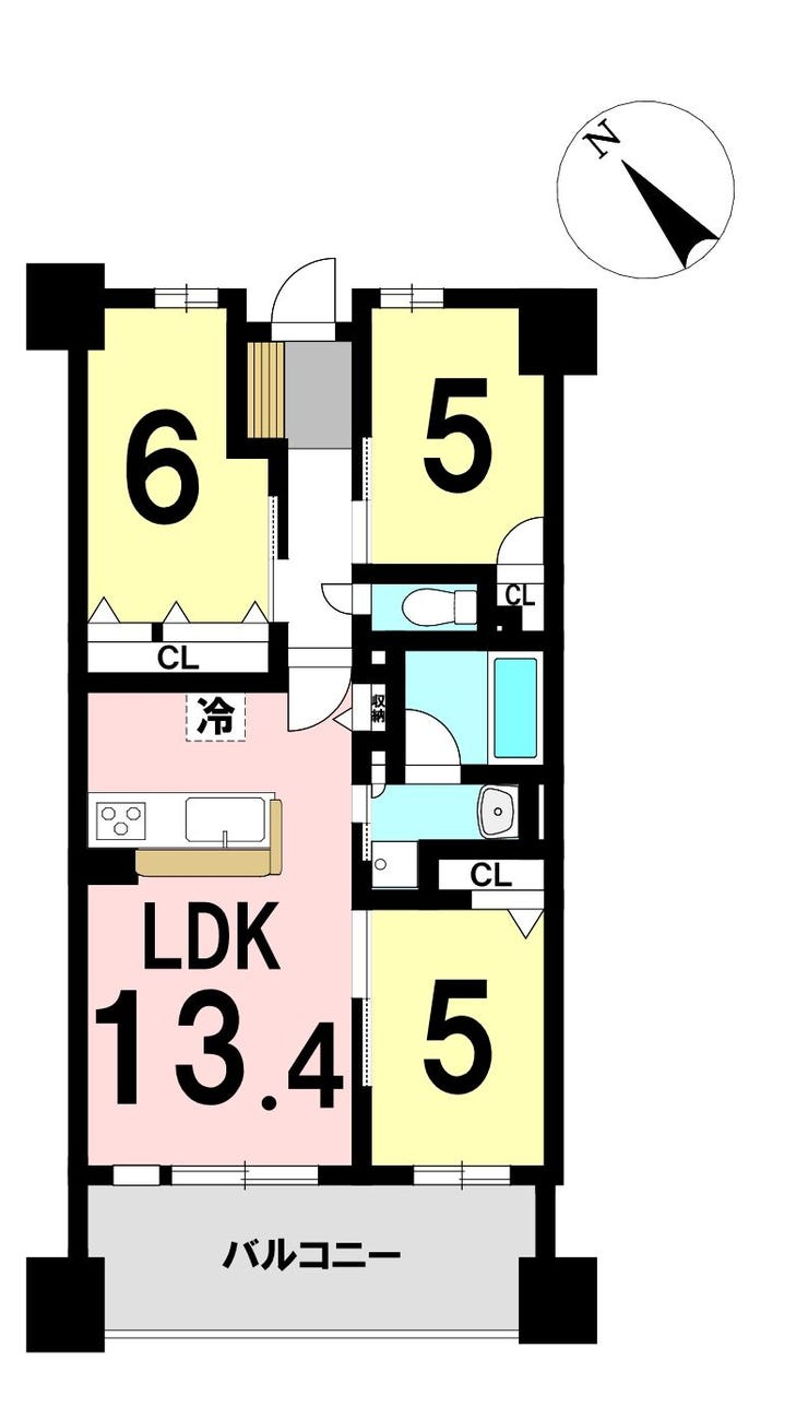 【間取り】
3LDKの間取り