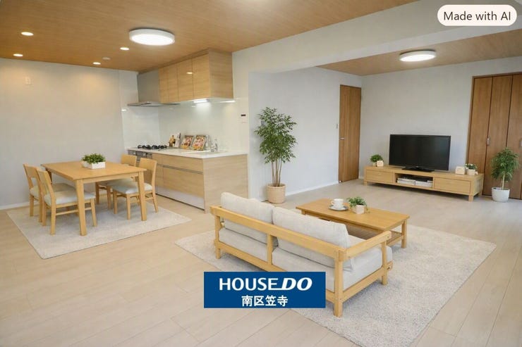 【居間・リビング】
ナチュラルで落ち着く雰囲気の家具を配置したイメージです。
この画像は家具等をイメージで合成したCG画像です。
家具等は販売に含まれておりません。
