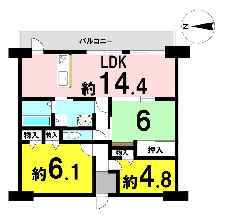 【間取り】
3LDKの間取り