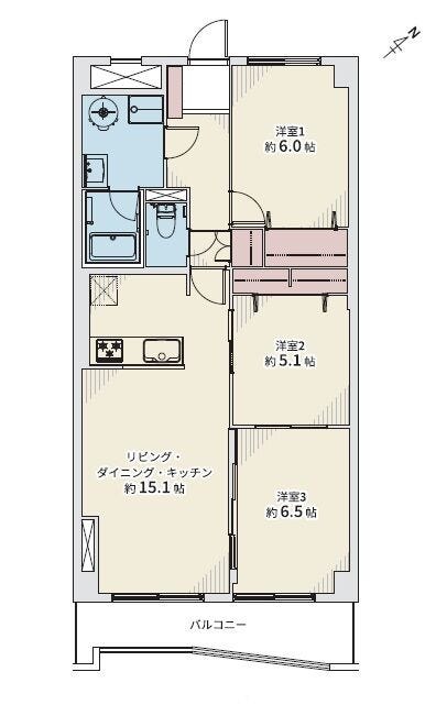 【間取り】
JR琴似駅徒歩7分など3沿線利用可能で通勤通学に便利な好立地!広々3LDKで家族の時間を快適に過ごせます。食洗機や浴室乾燥機を備えた令和8年7月内装リフォーム済の快適空間をぜひご体感ください!