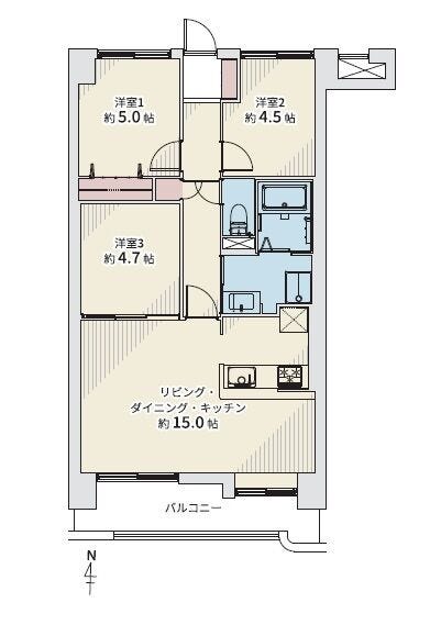 【間取り】
地下鉄「中の島」駅徒歩8分、コープ徒歩1分の好立地!令和8年6月全面リフォーム完了で快適に住み始められます。近隣駐車場確保可、食洗機や浴室乾燥機など設備充実の約65㎡・3LDKです。ご見学受付中です!