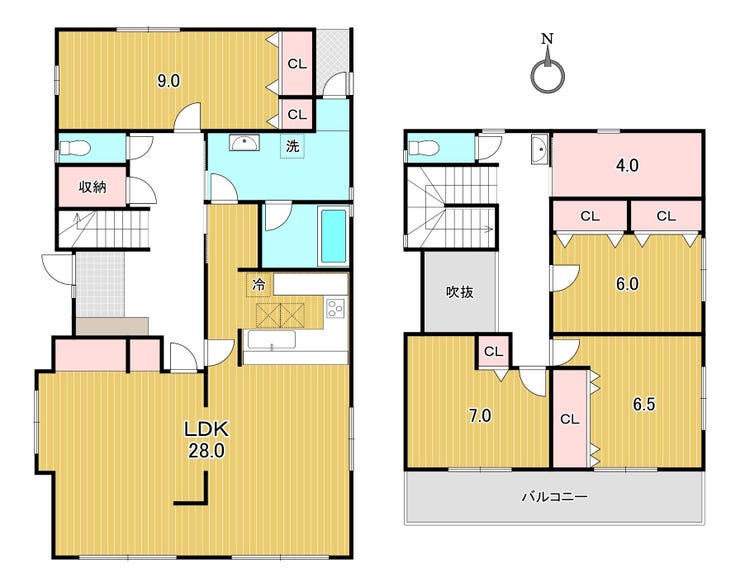 【間取り】
☆4LDK+納戸+インナーバルコニー☆
敷地面積243.64㎡・建物面積161.03㎡