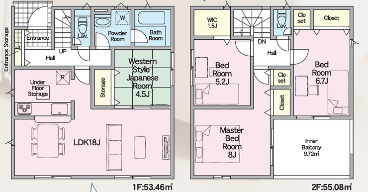 【間取り】
【間取り】4LDK 2480万円 土地面積:196.05㎡ 建物面積:108.54㎡