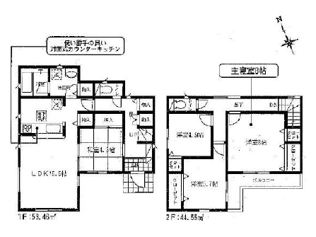 【間取り】
【Floor Plan】
4LDK+カースペース2台
※図面と完成時に相違がある場合は現況優先とします。