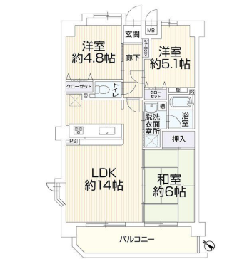【間取り】
《福岡市東区唐原1丁目 中古マンション》
ロマネスク香住ケ丘
※現況優先