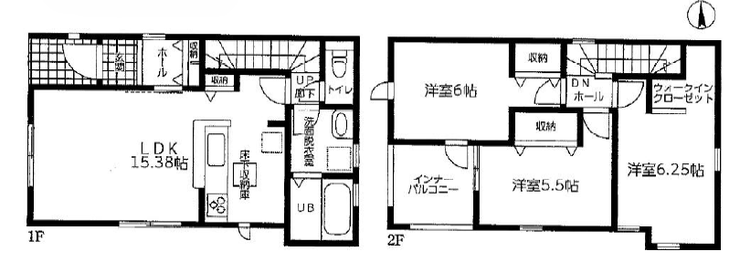 【間取り】
3LDK!キッチンと水回りを集約させた家事効率アップの間取り!