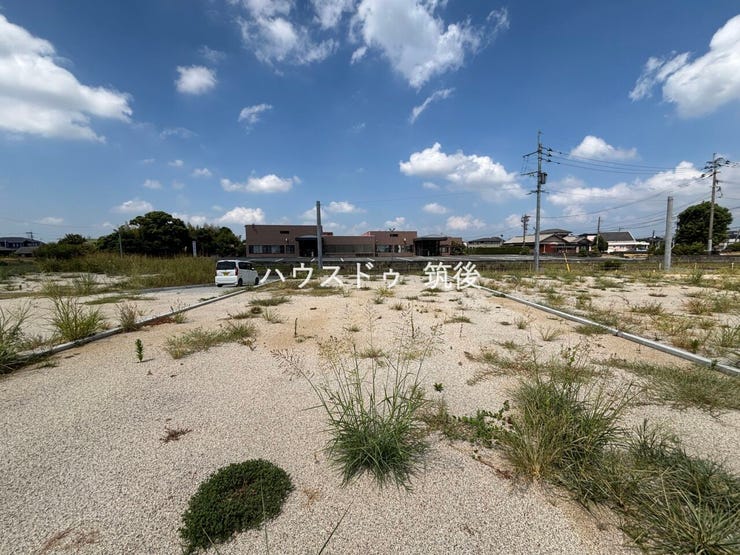 奥側中央から撮影。広さを生かした建築プランをご検討いただけます。