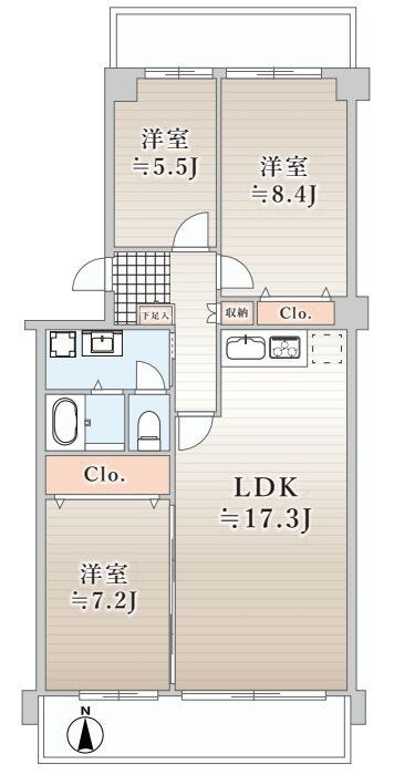 【間取り】
細部までこだわった間取りが、住むほどに毎日の快適さを実感させてくれます。