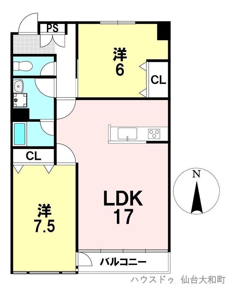 【間取り】
専有面積(内寸):69.66㎡ バルコニー面積:4.56㎡ ゆったりとしたリビングは開放的な窓からの景色を堪能できます+*