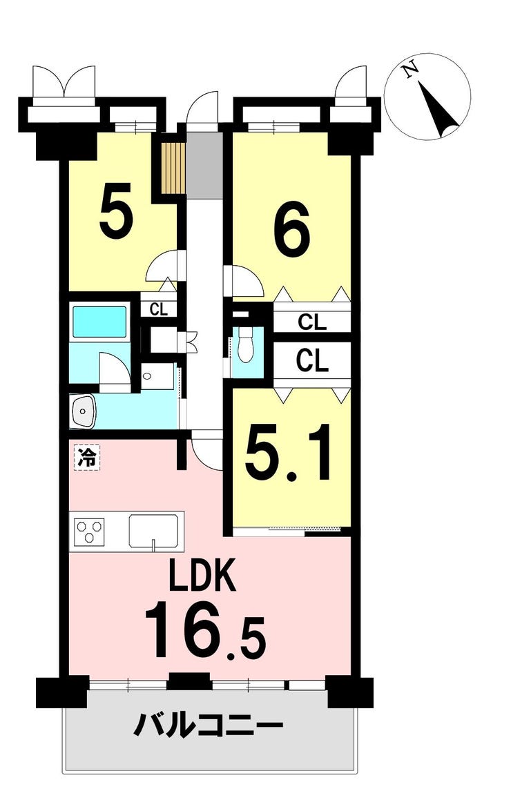 【間取り】
3LDKの間取り