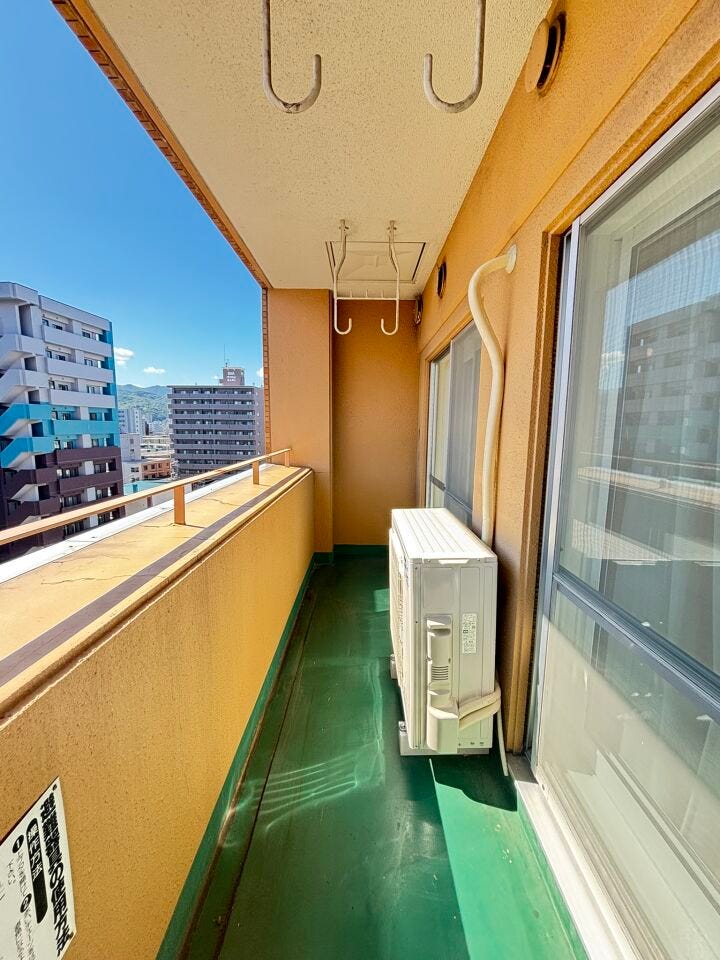 南向きのバルコニー。
