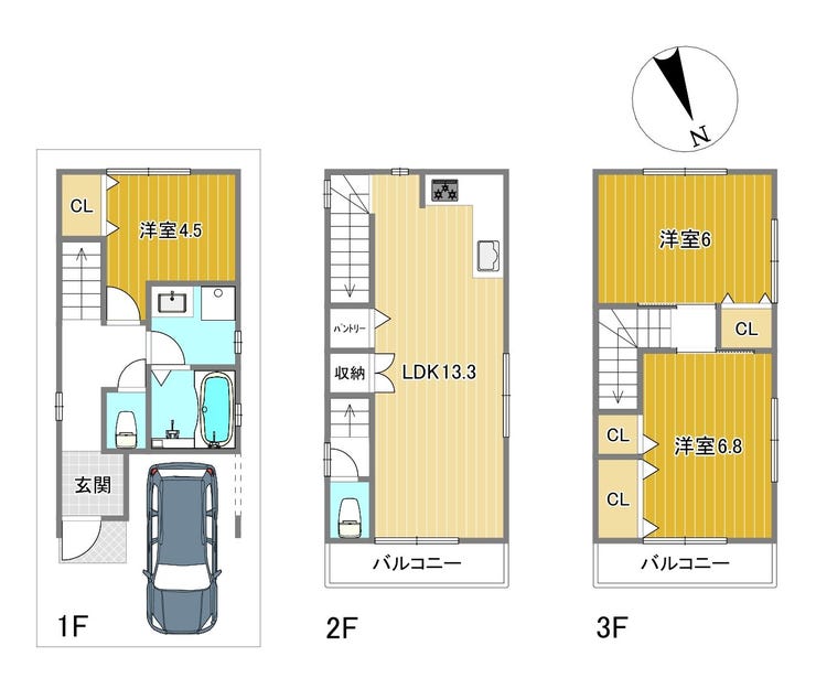【間取り】
★建物完成済!! 即日内覧可能ですのでお気軽にお申し付け下さい♪