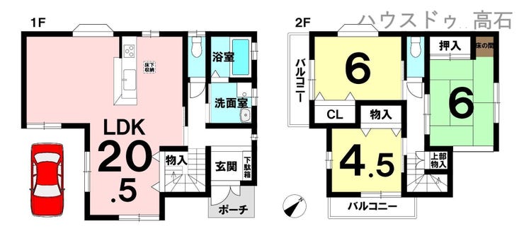 【間取り】
広々としたLDKと無駄のない動線が魅力的な間取りです!