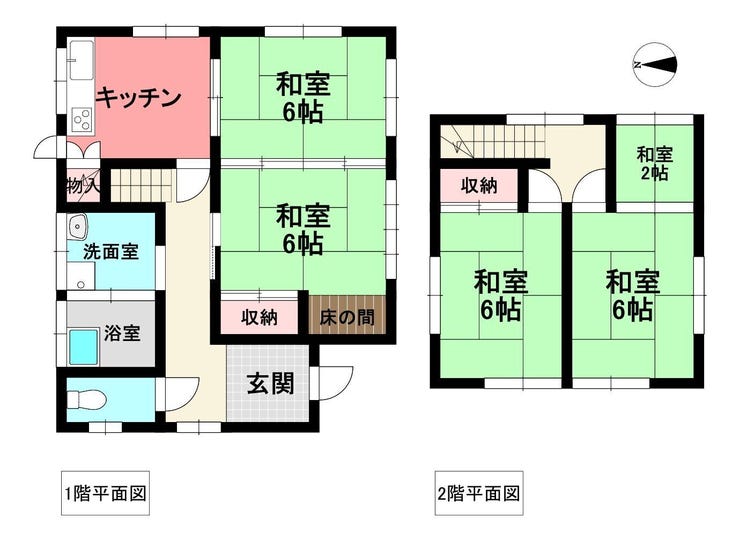 【間取り】
部屋数が豊富なゆとりのある間取り設計。和室を中心としています。