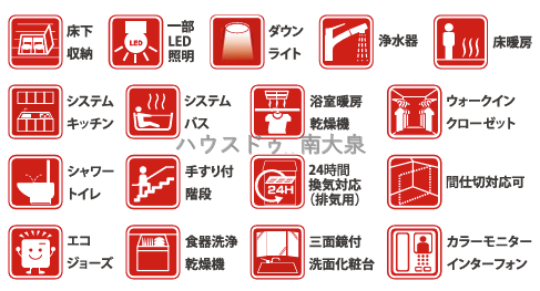 ●新築分譲住宅こだわりの主要設備