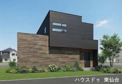 【外観パース】
南向きLDKが心地よい新築4LDK。
全室収納+WIC+SICで片付けやすく、家事効率を高めるオール電化仕様。
食洗機・浴室乾燥・省エネ給湯器など設備も充実。