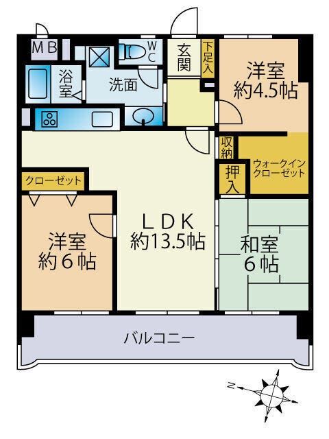 【間取り】
■403号室・3LDK■
