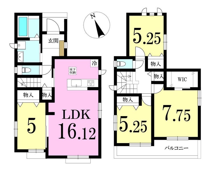 【間取り】
◎間取り図:3-E号棟