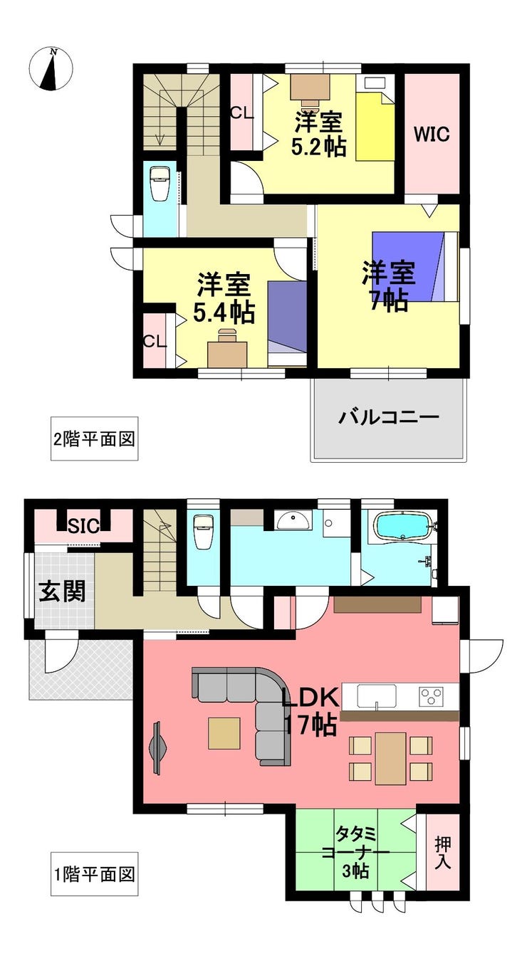 【間取り】
3LDK+S
