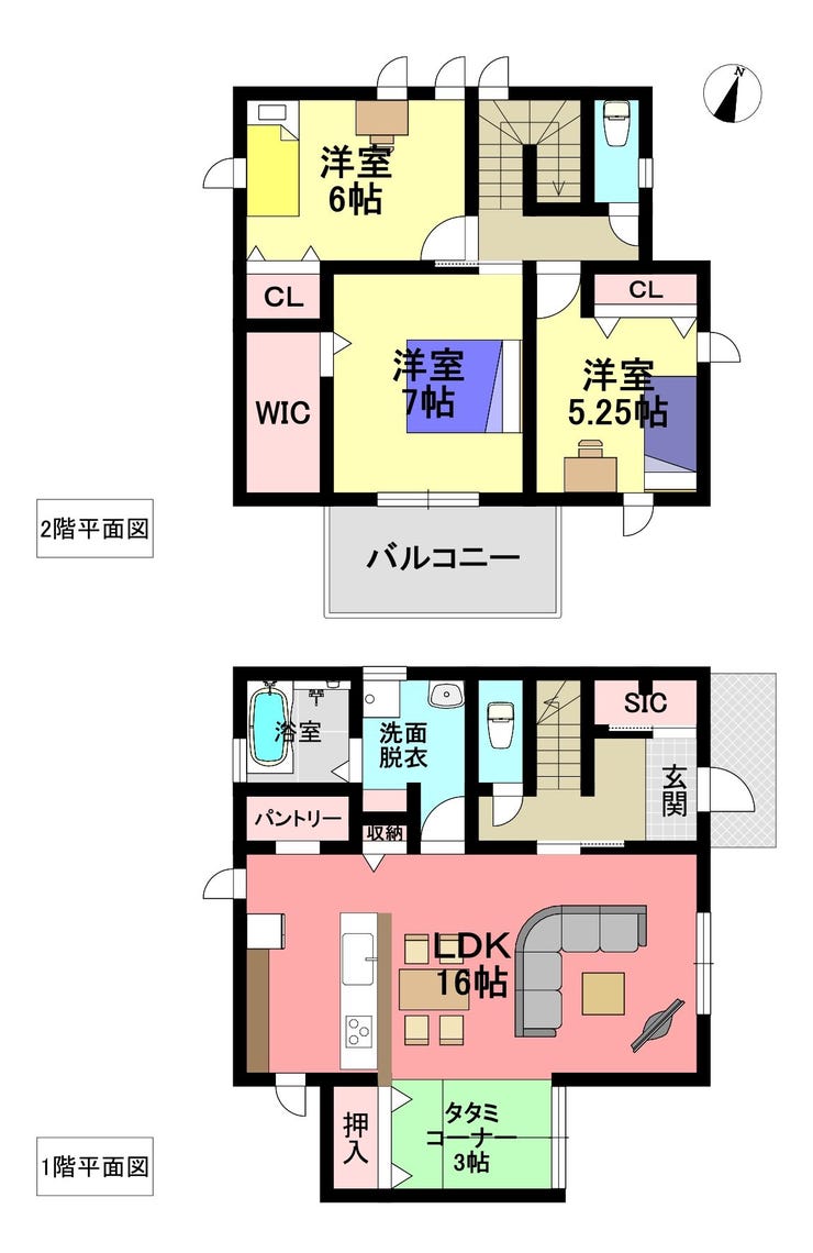 【間取り】
3LDK+S