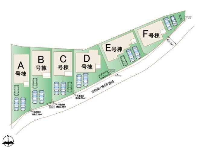 【区画図】
3台駐車できます