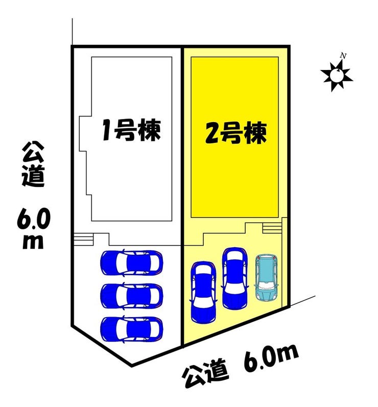 【区画図】
【区画図】2号棟