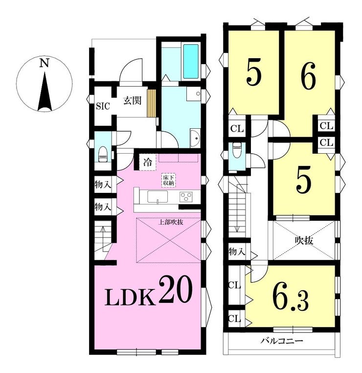 【間取り】
◎間取り図:2号棟